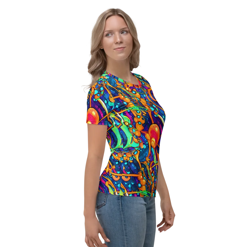 Iridescent Nebula on Women's Crew Neck T-Shirt — Right
