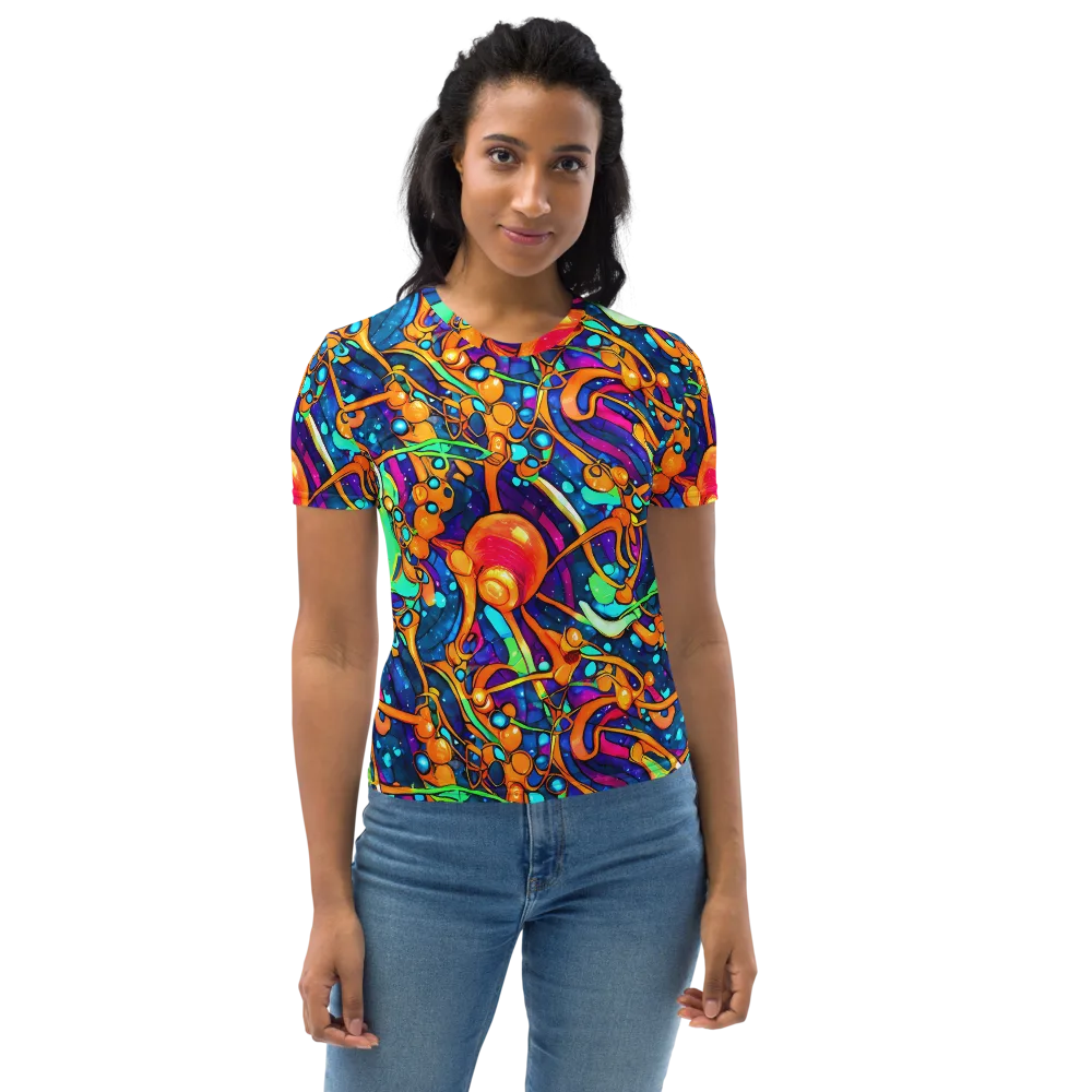 Iridescent Nebula on Women's Crew Neck T-Shirt — Front