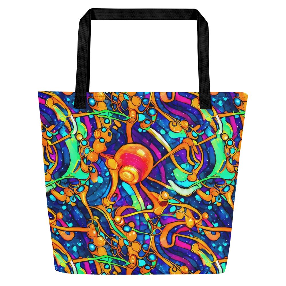 Iridescent Nebula on Large Tote Bag W/ Pocket — Front
