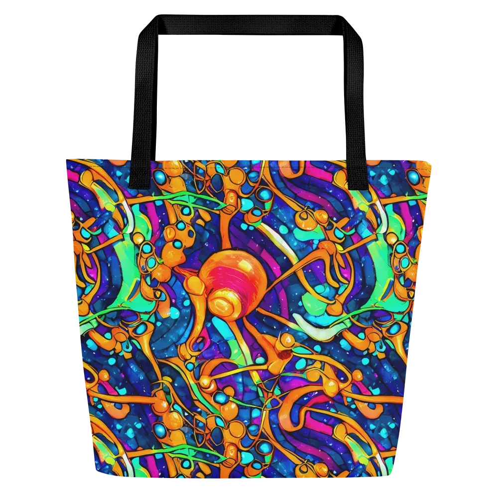 Iridescent Nebula on Large Tote Bag W/ Pocket — Front