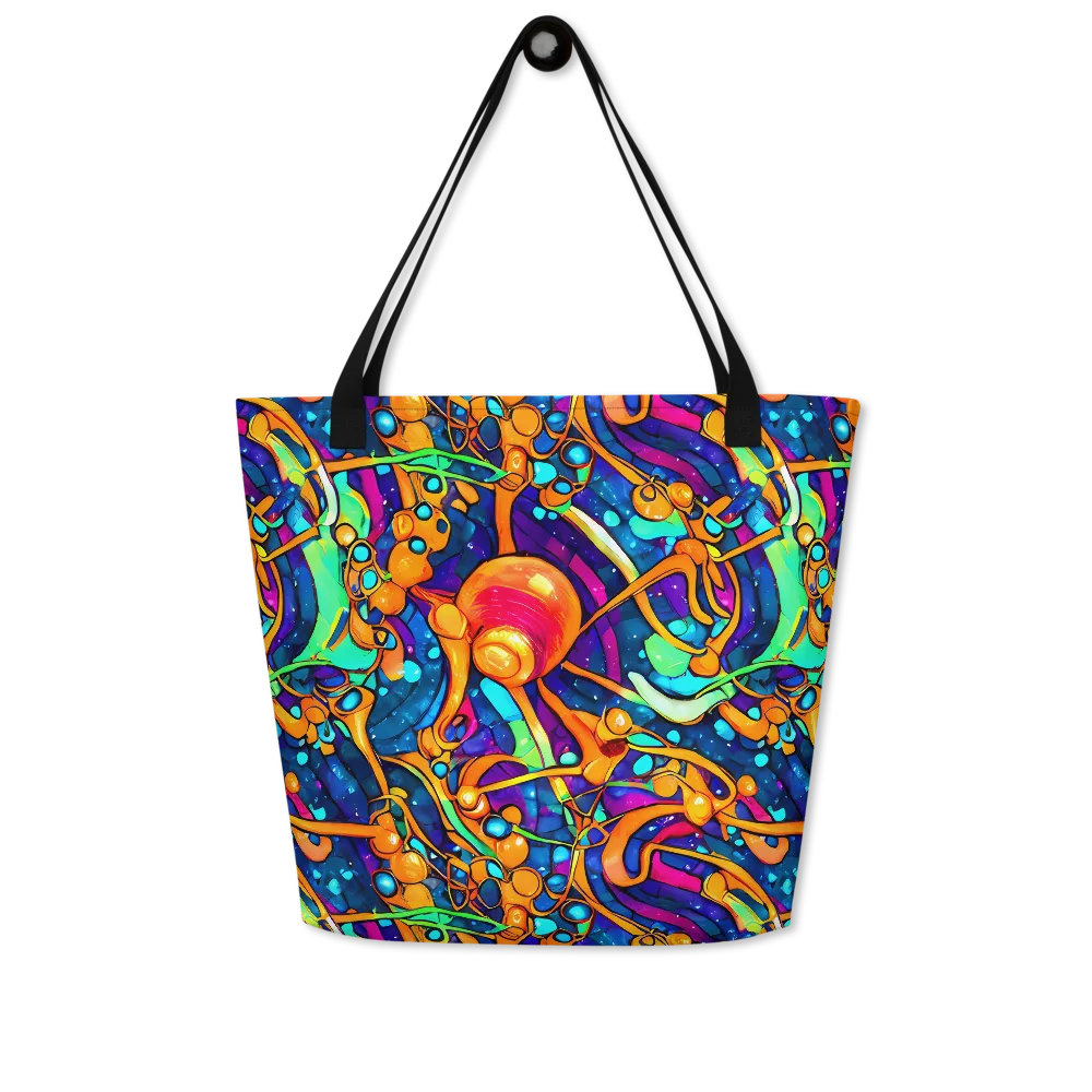 Iridescent Nebula on Large Tote Bag W/ Pocket — Front