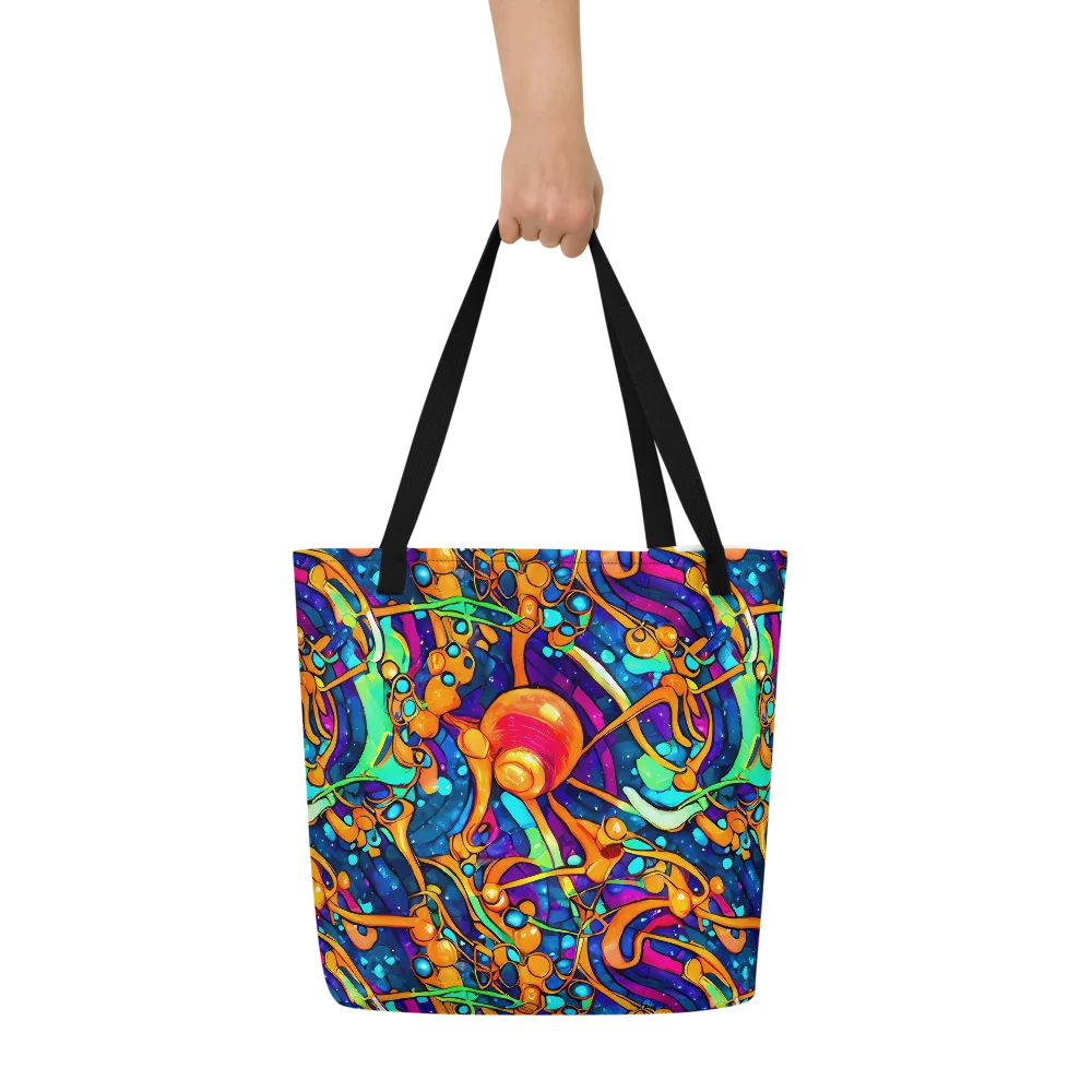 Iridescent Nebula on Large Tote Bag W/ Pocket — Front