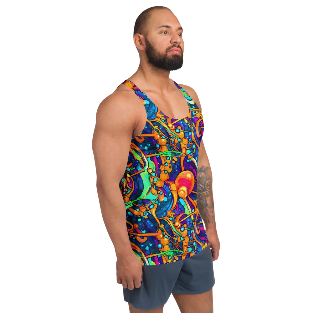 Iridescent Nebula on Men's Tank Top — Right Front
