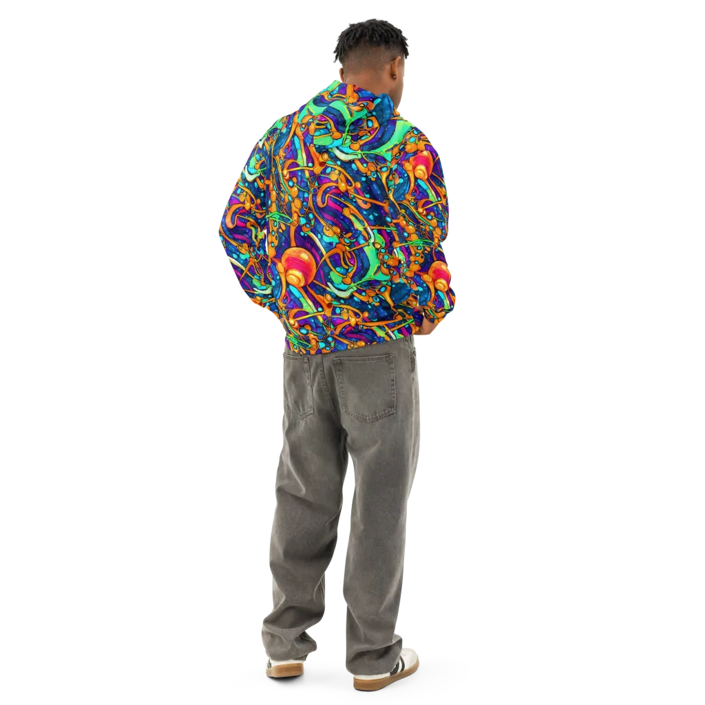 Iridescent Nebula on Cotton Hoodie — Back