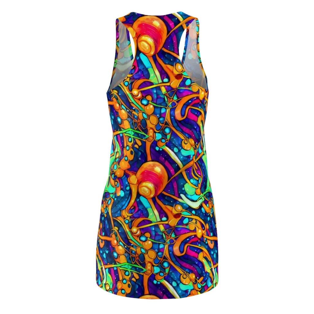 Iridescent Nebula on Racerback Dress — Back