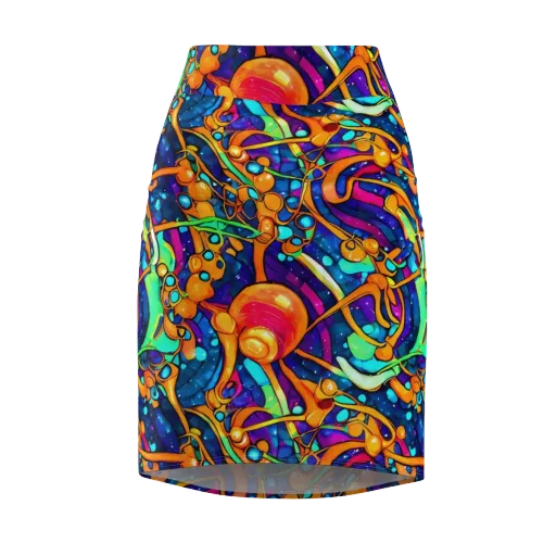Iridescent Nebula on a Pencil Skirt