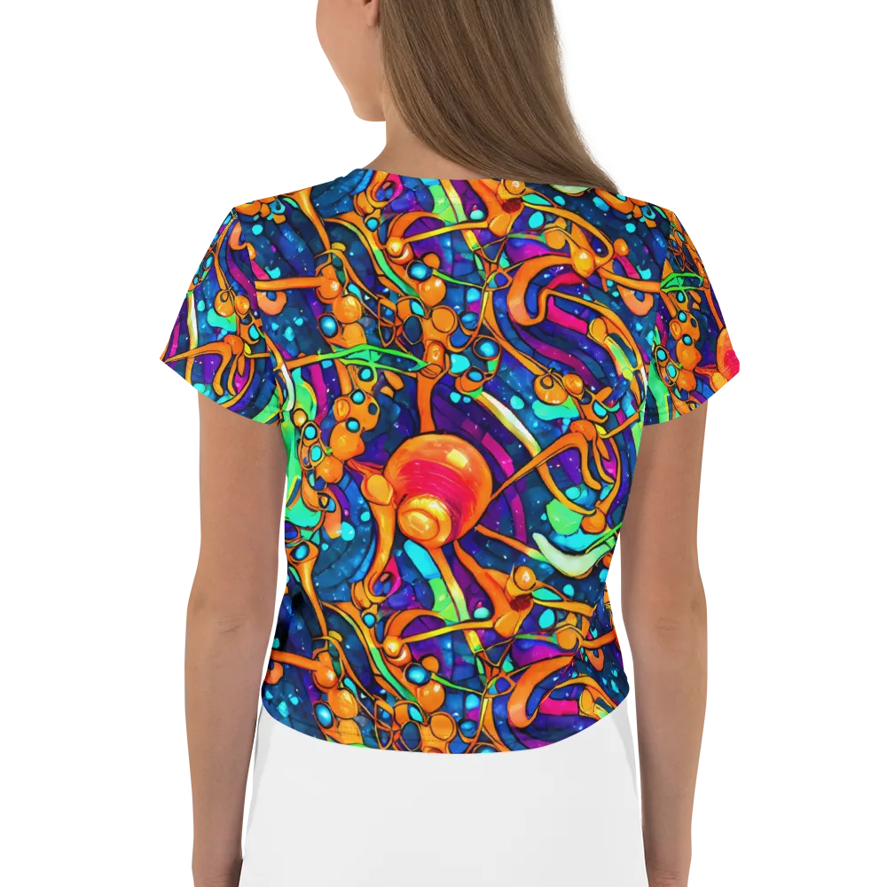 Iridescent Nebula on Crop Tee — Back