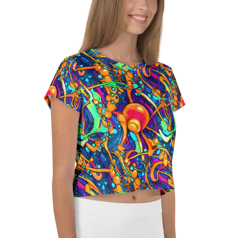Iridescent Nebula on Crop Tee — Right