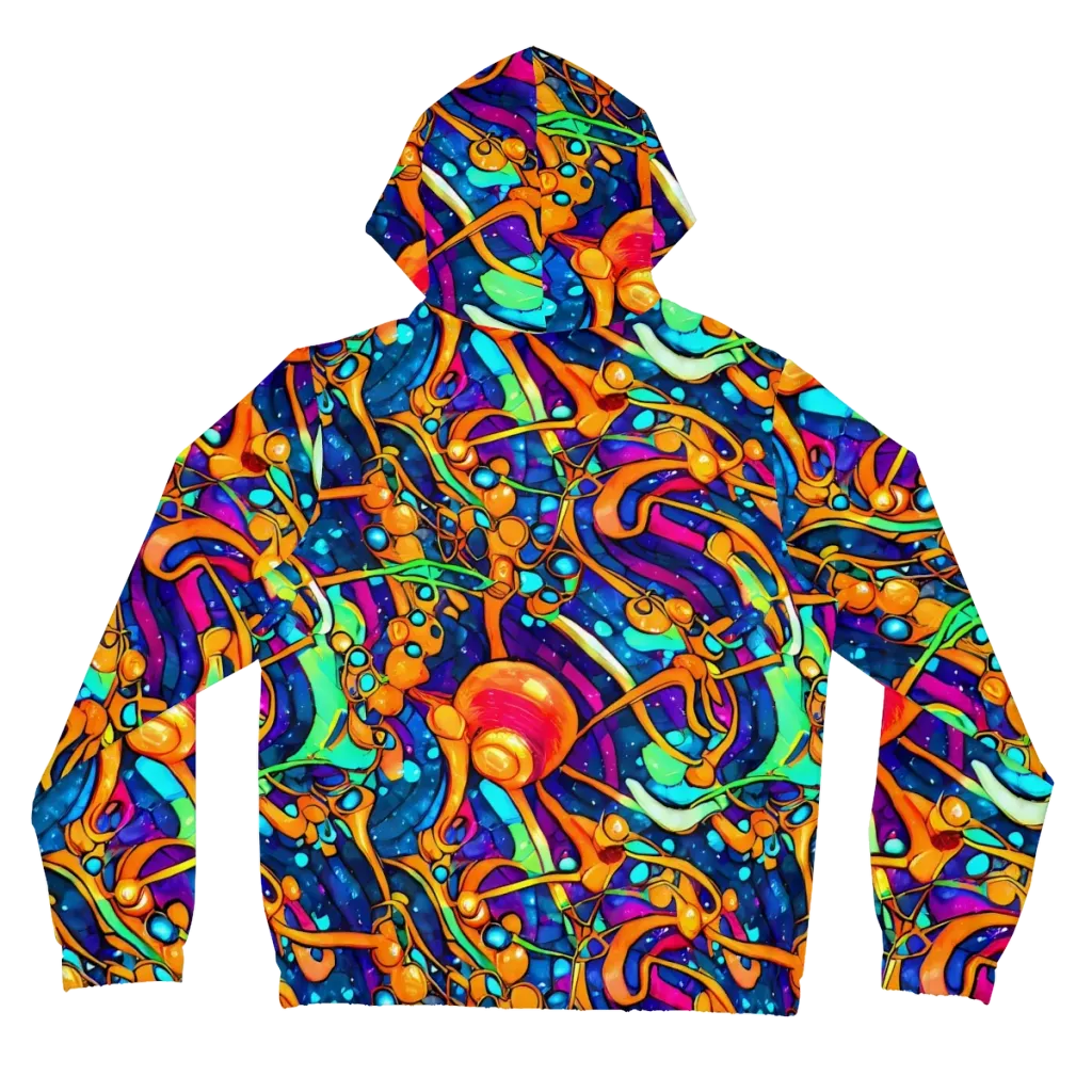 Iridescent Nebula on Women's Full-Zip Hoodie — Back