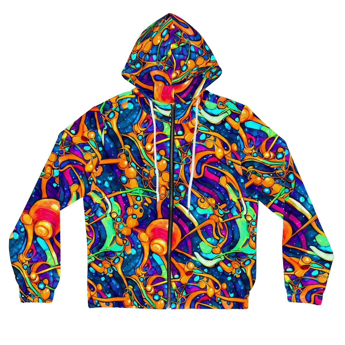 Iridescent Nebula on Women's Full-Zip Hoodie — Front