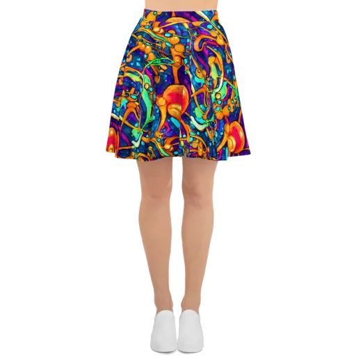 Iridescent Nebula on a Skater Skirt
