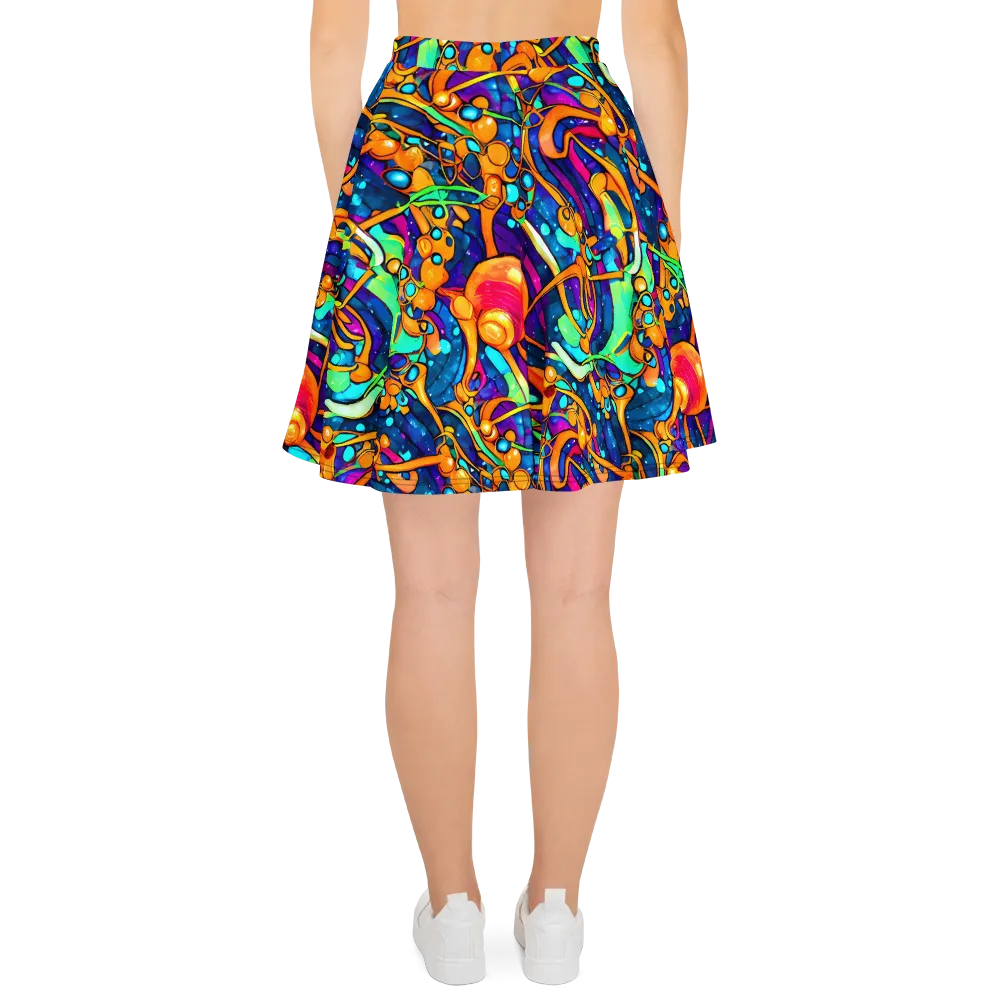 Iridescent Nebula on Skater Skirt — Back