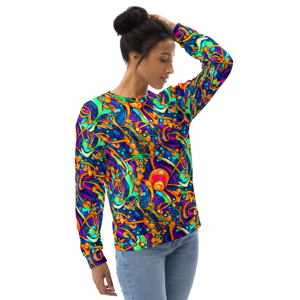 Iridescent Nebula on Sweatshirt — Right Front