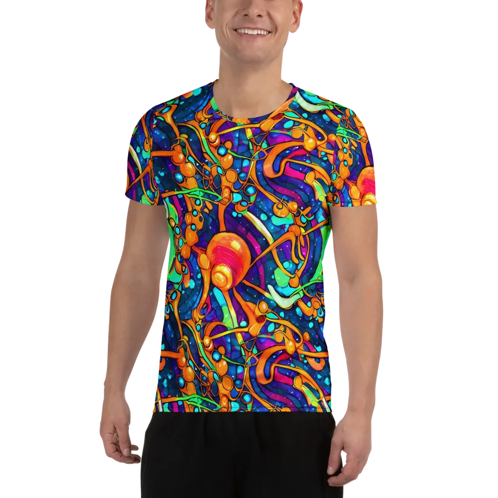 Iridescent Nebula on Men's Athletic T-Shirt — Front