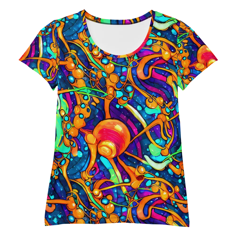 Iridescent Nebula on Women's Athletic T-Shirt — Front