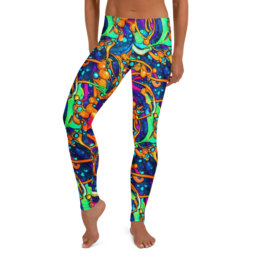 Iridescent Nebula on Leggings — Front