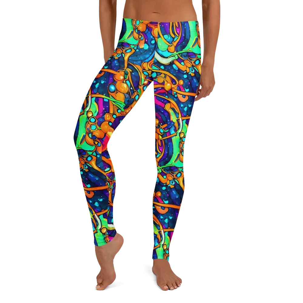Iridescent Nebula on Leggings — Front