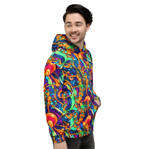 Iridescent Nebula on a Hoodie