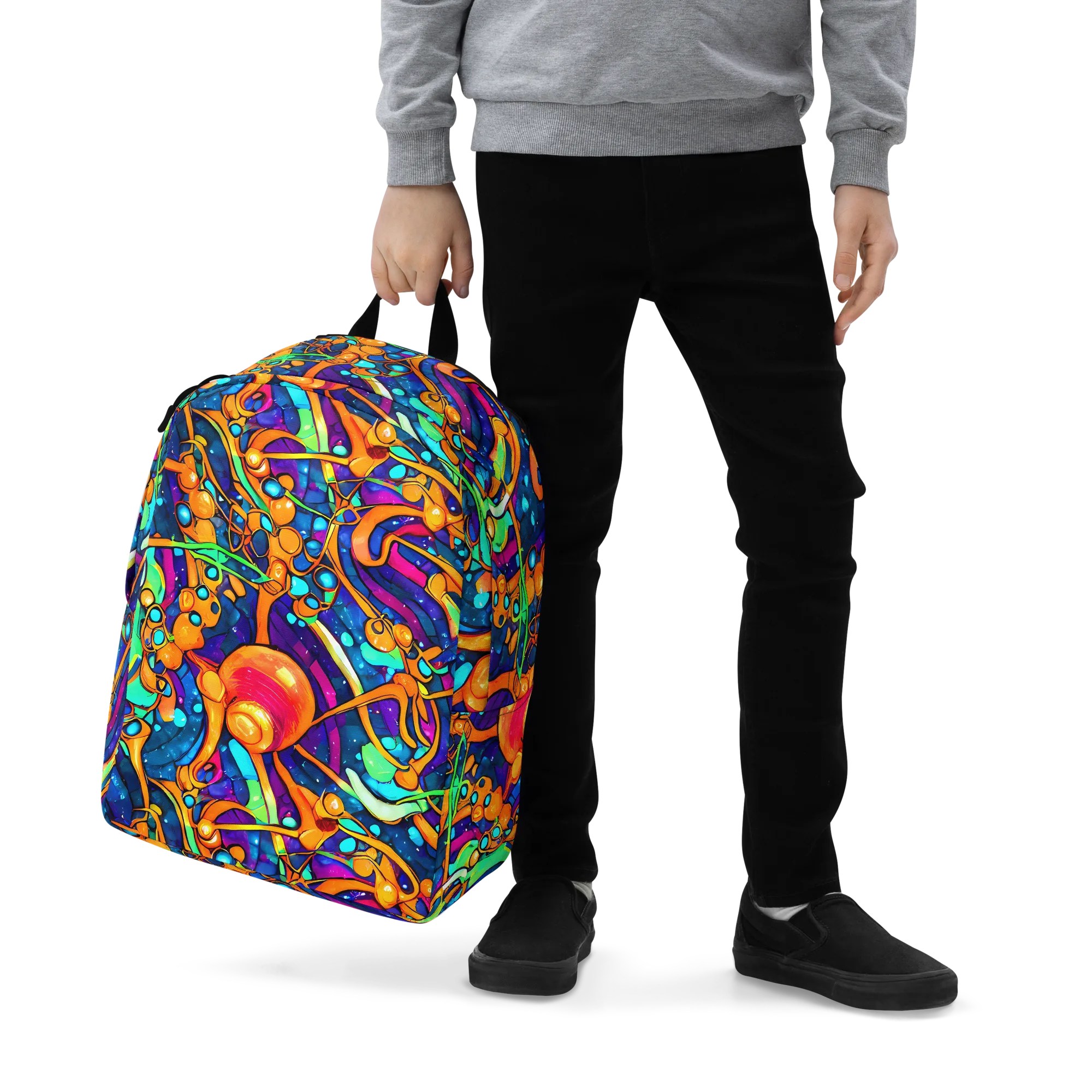 Iridescent Nebula on Minimalist Backpack — Zoomed-in