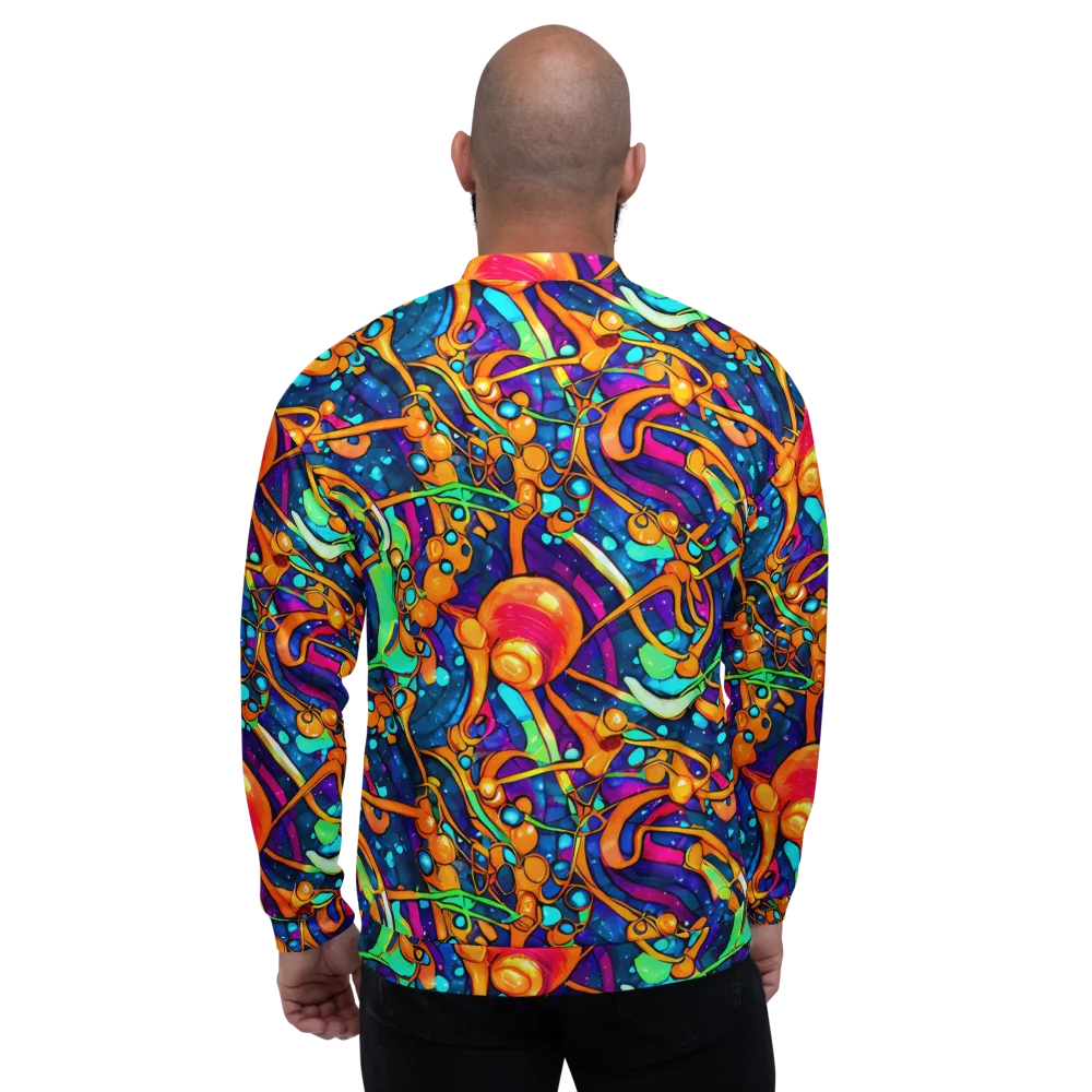 Iridescent Nebula on Bomber Jacket — Back
