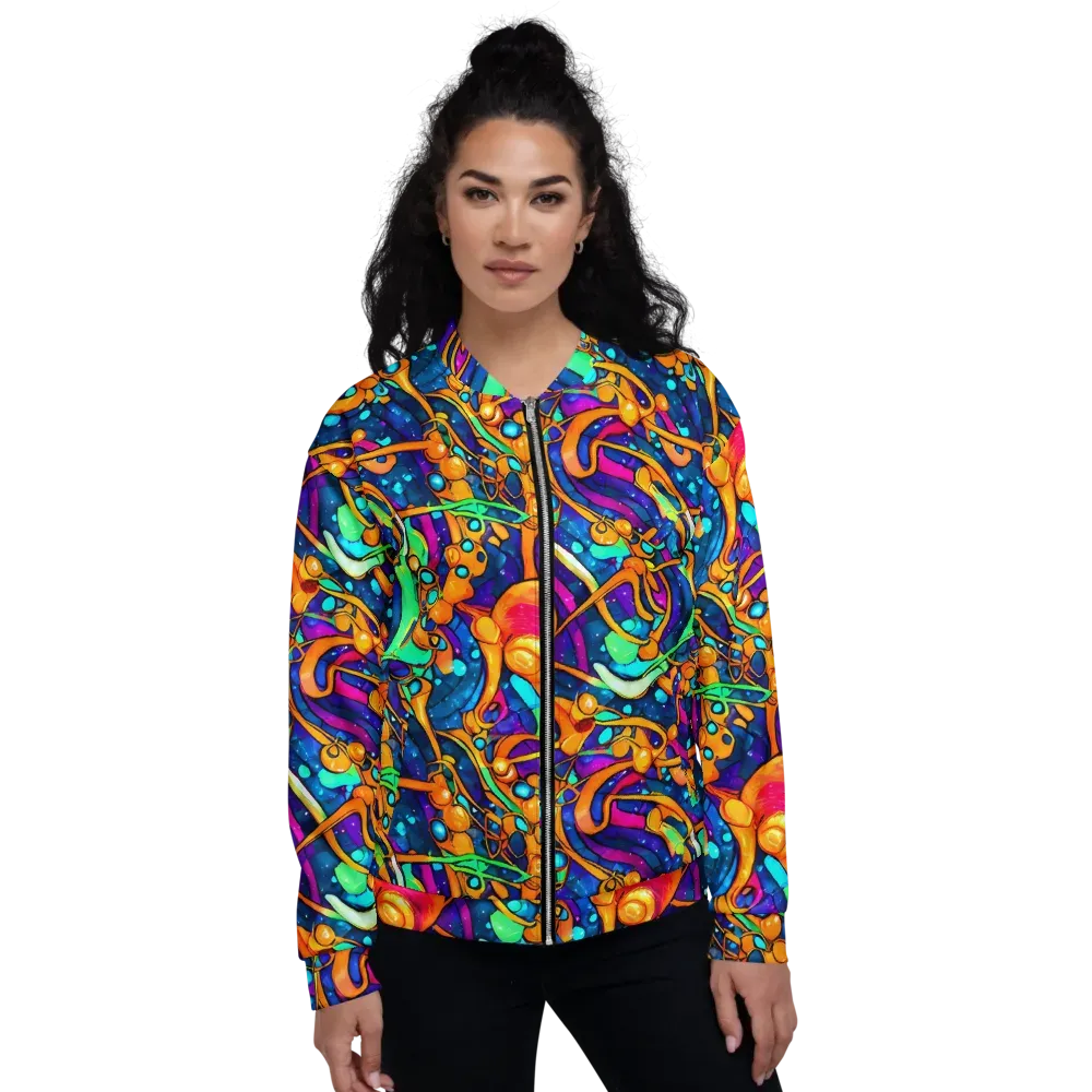 Iridescent Nebula on Bomber Jacket — Front