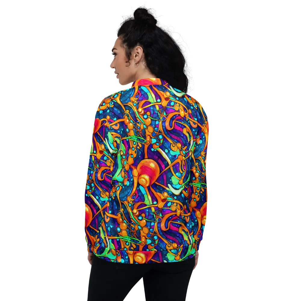 Iridescent Nebula on Bomber Jacket — Back