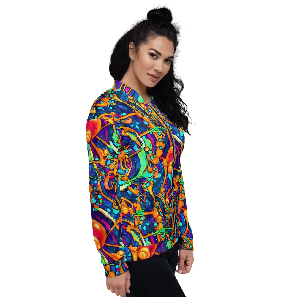 Iridescent Nebula on Bomber Jacket — Right