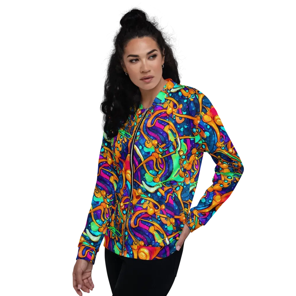 Iridescent Nebula on Bomber Jacket — Left