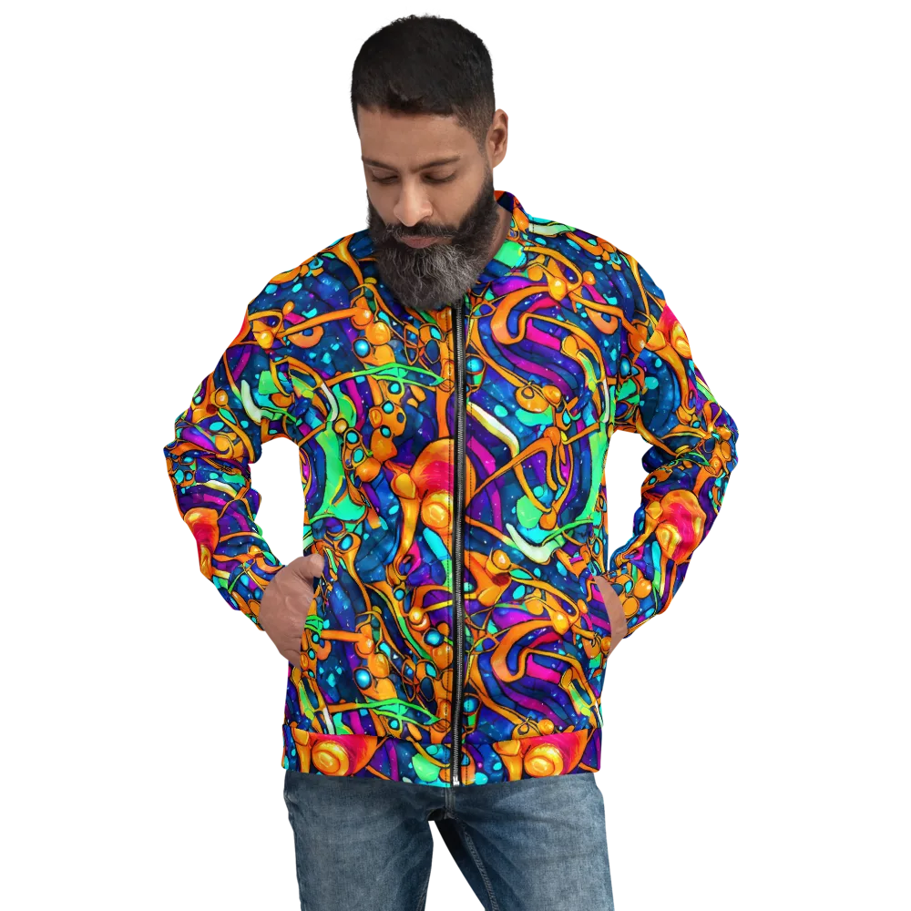 Iridescent Nebula on Bomber Jacket — Front