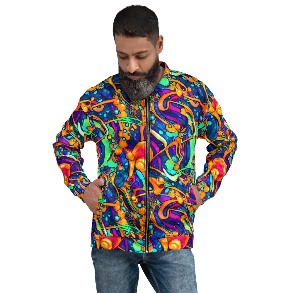 Iridescent Nebula on Bomber Jacket — Front