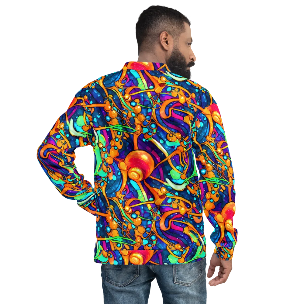 Iridescent Nebula on Bomber Jacket — Back