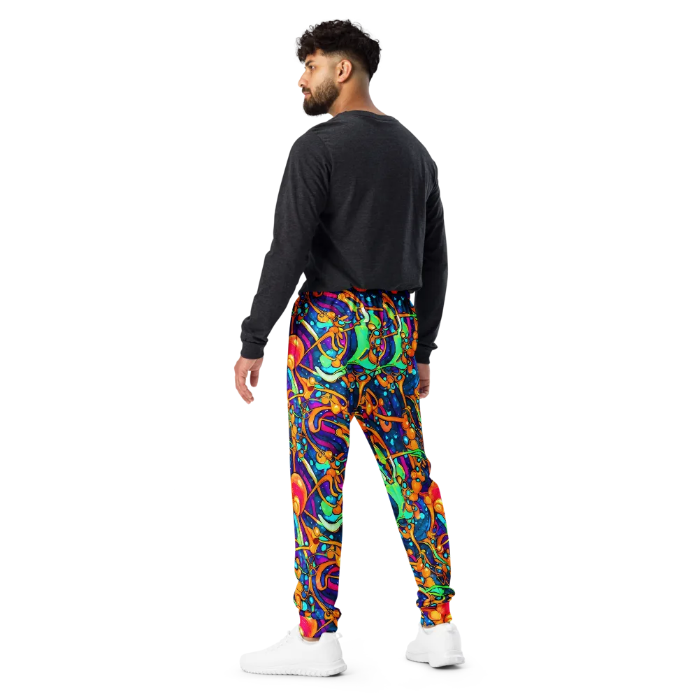 Iridescent Nebula on Men's Joggers — Back