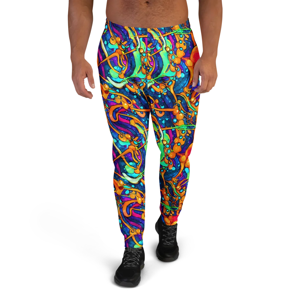 Iridescent Nebula on Men's Joggers — Front