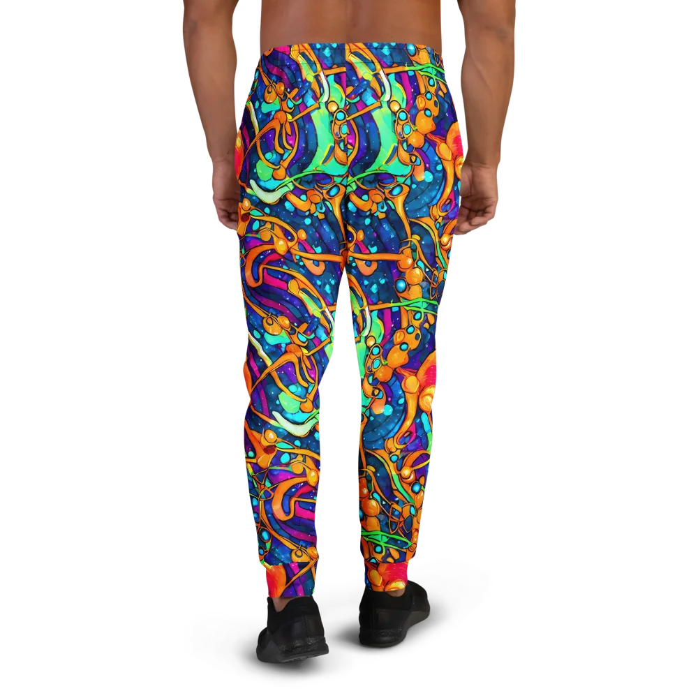 Iridescent Nebula on Men's Joggers — Back