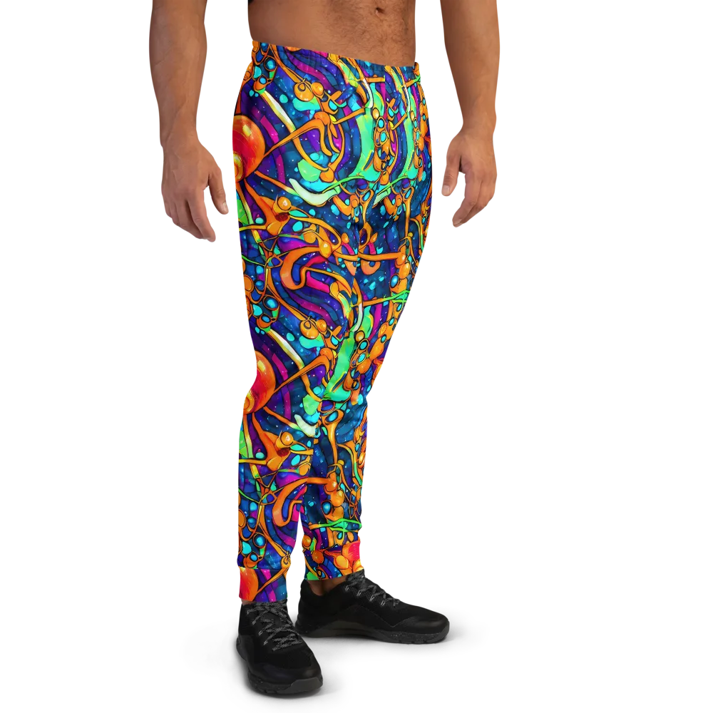 Iridescent Nebula on Men's Joggers — Right