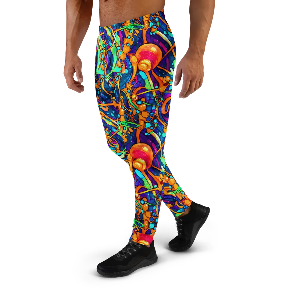 Iridescent Nebula on Men's Joggers — Left