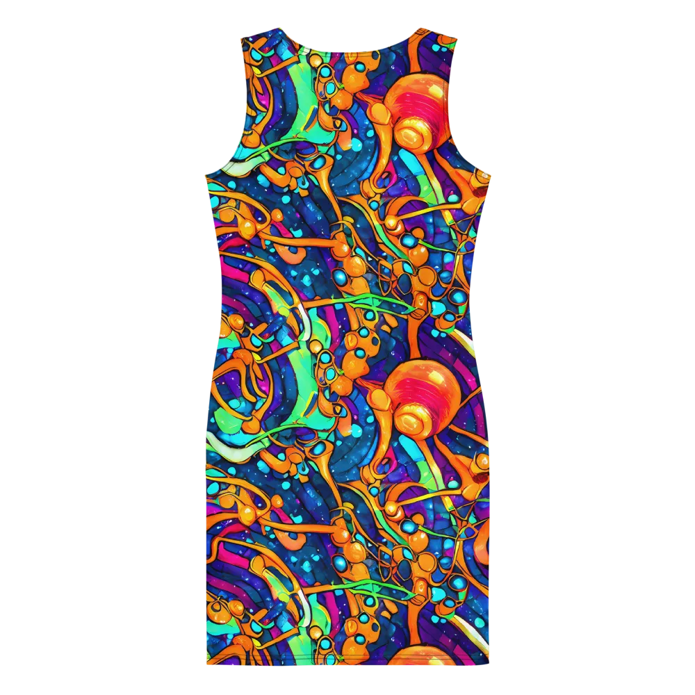 Iridescent Nebula on Bodycon Dress — Back