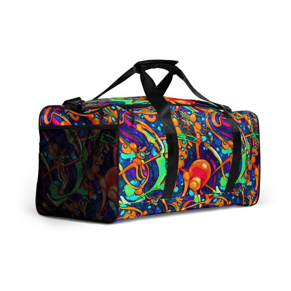 Iridescent Nebula on Duffle Bag — Right Front