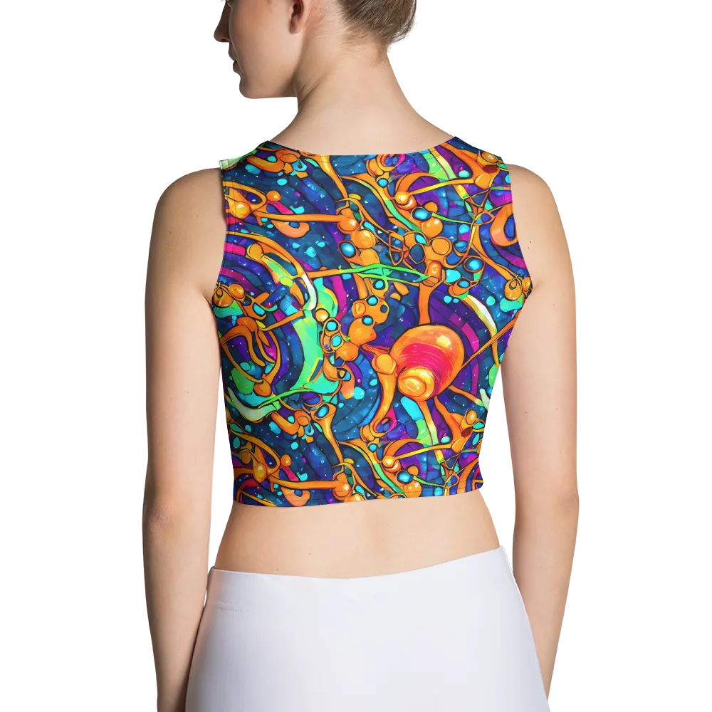 Iridescent Nebula on Crop Top — Back