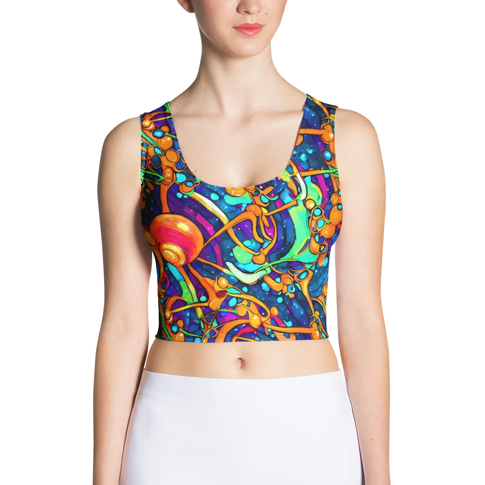 Iridescent Nebula on Crop Top — Front