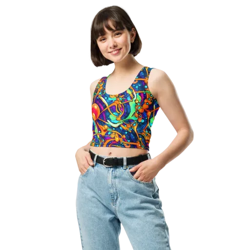 Iridescent Nebula on a Crop Top