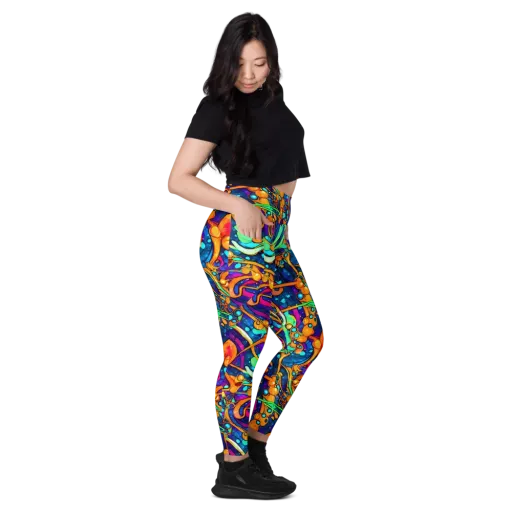 Iridescent Nebula on a Leggings with Pockets