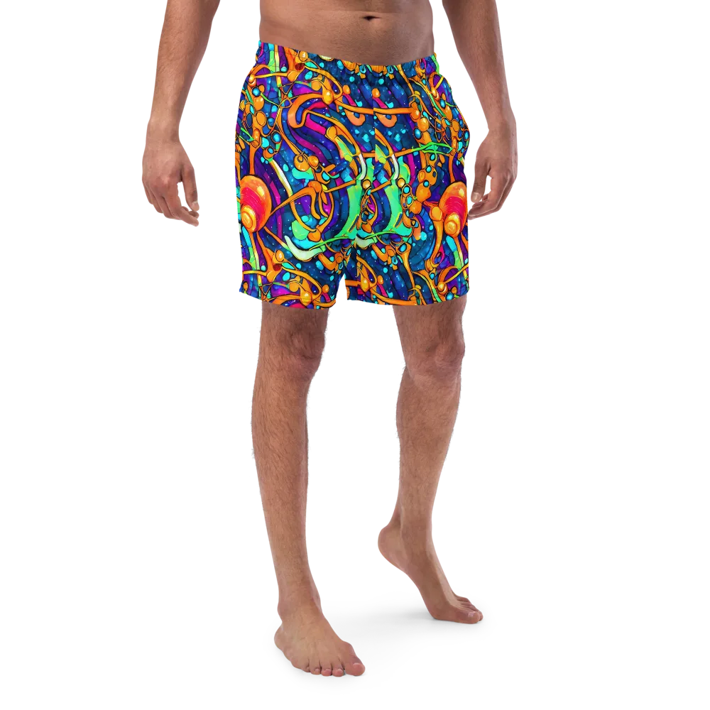 Iridescent Nebula on Swim Trunks — Front