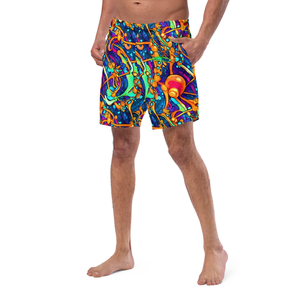 Iridescent Nebula on Swim Trunks — Left Front