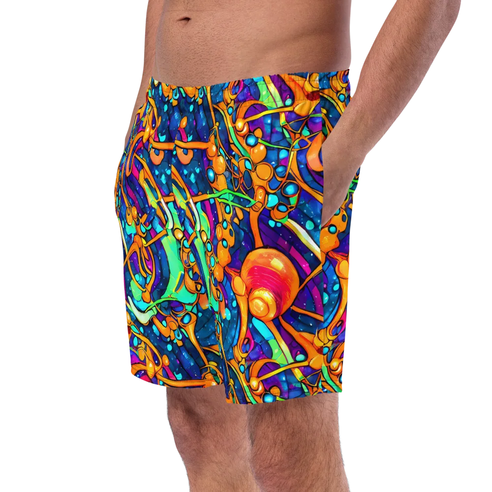 Iridescent Nebula on Swim Trunks — Left Front