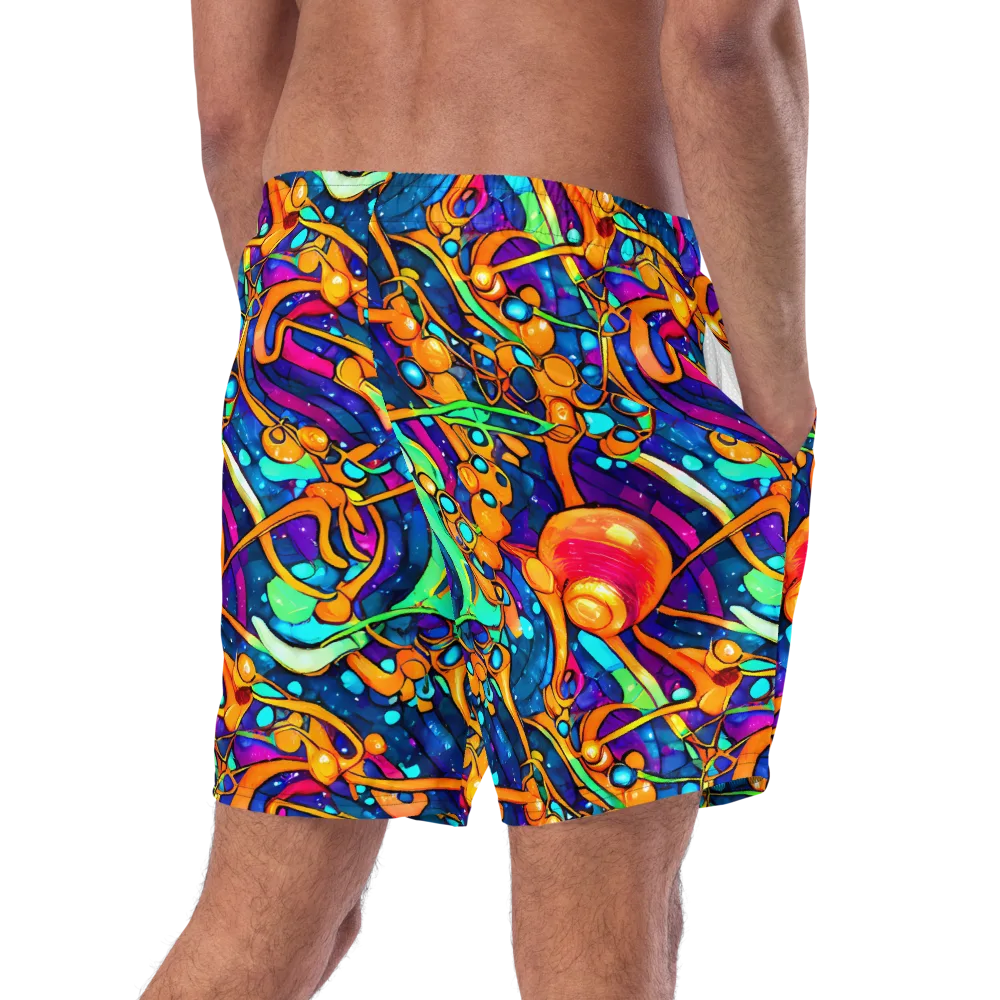 Iridescent Nebula on Swim Trunks — Right Back