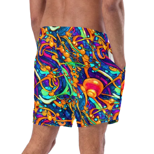 Iridescent Nebula on a Swim Trunks