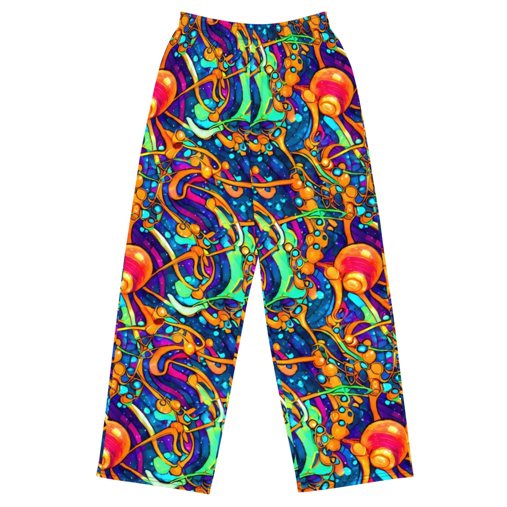 Iridescent Nebula on Wide-Leg Pants — Front