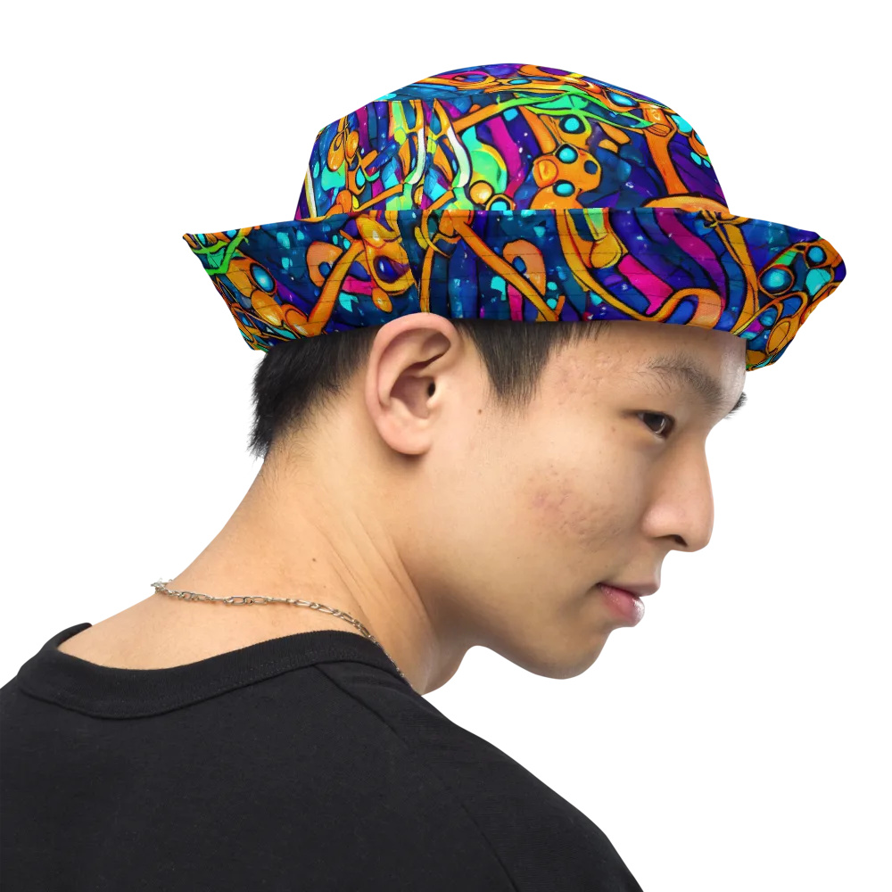 Iridescent Nebula on Reversible Bucket Hat — Right Outside