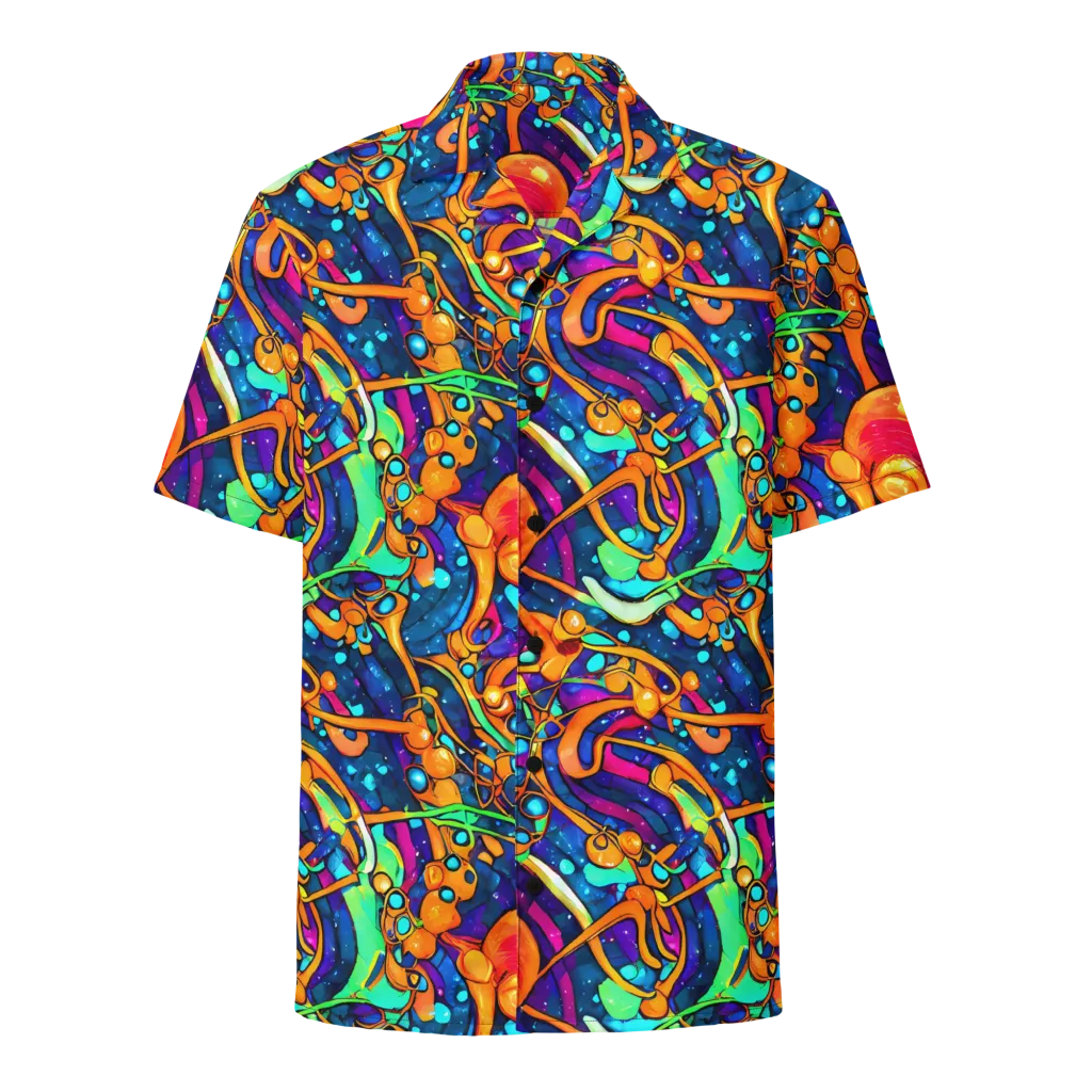 Iridescent Nebula on Button Shirt — Front